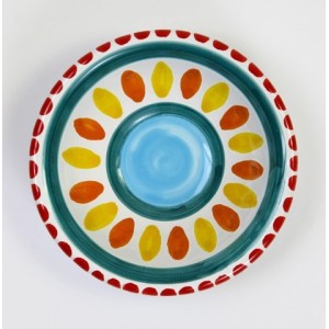 Sicilian round ceramic Appetizers Plate de simone pottery BUFSO