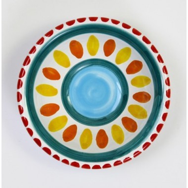 Sicilian round ceramic Appetizers Plate de simone pottery BUFSO