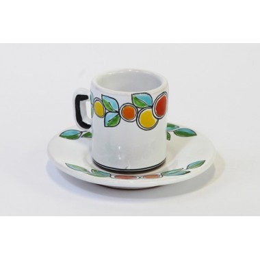 Coffee Cup with Saucer Arance e Limoni