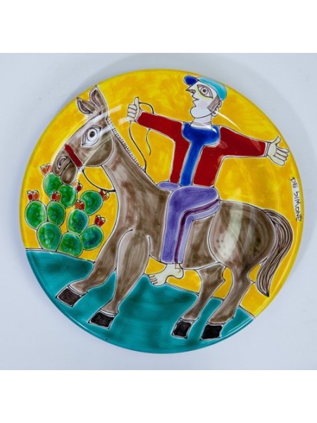 Circular Plate DS 18 cm PT18DS-26 Man on Horseback