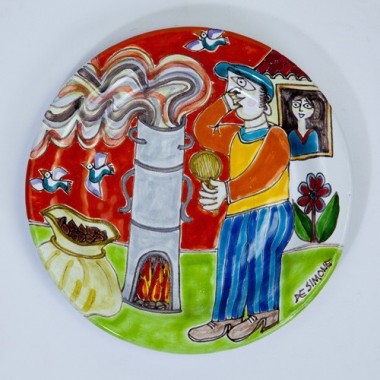 Circular plate DS 18 cm Chestnut Cooking PT18DS-41