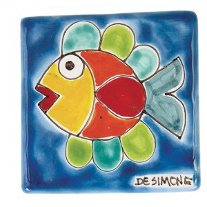 Decorative tile Folk Fish TZT685FCFK-19